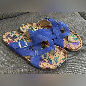 Muk Luks Blue Sandals Women’s size 10